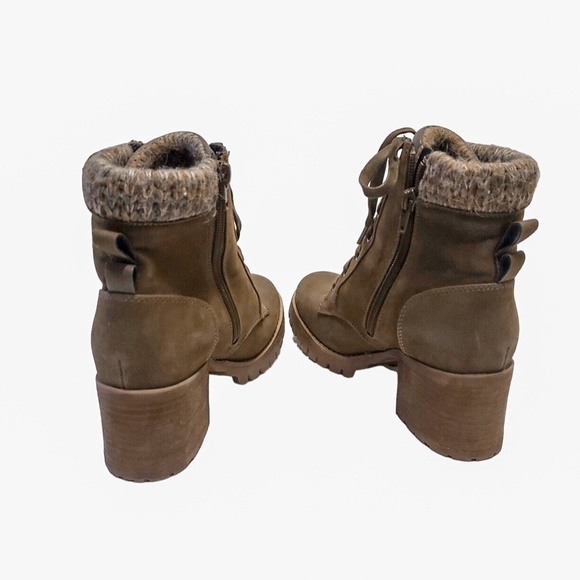 Steve Madden Command Ankle Boots Olive Green Size 10 - Picture 5 of 6